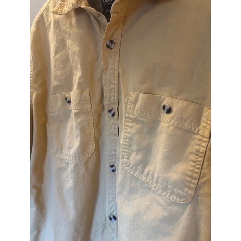 BDG Urban Outfitters Men's L Canvas Flannel Lined Shirt Jacket Corduroy Collar